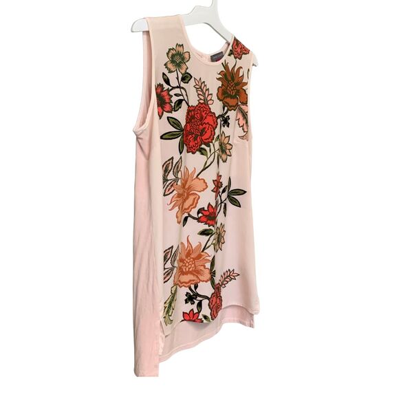 Vince Camuto Floral Print Blush Pink Sleeveless Top for Women Size XS - Picture 5 of 11